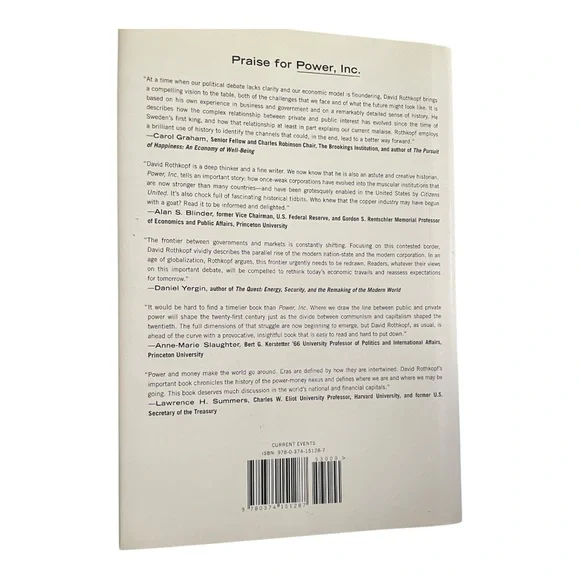 'Power, Inc.' By David Rothkopf - Hard Cover - Picture 2 of 4